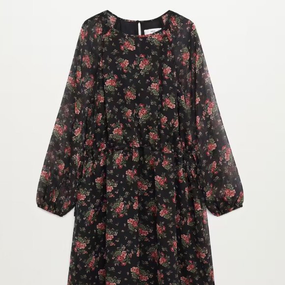 NTW - Mango Flowy Floral Printed Dress - Small - Picture 2 of 9